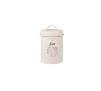 Dc Casa Set 4 Barattoli di Latta Bianco - Contenitori per Caffè, Sale, Zucchero e Farina - Altezza Media 15 cm - Design Elegante da Cucina
