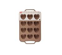 Dc Casa Stampo Muffin in Silicone 6 Posti - Stampo Antiaderente con Bordo Rigido, Ideale per Muffin, Cupcake, Tortine e Dolci da Forno 26,7 x 18,2 cm