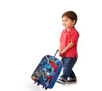Batman Dark Knight Borsa Trolley Bambini da Viaggio Pieghevole 40x30x15cm Blu