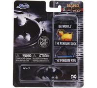 Dc Comics 1989 Batman 1.65 " Nano 3-Pack Modellino Auto,Giocattoli per Bambini E