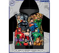 DC Comics 52 Heroes Flash Superman Acquamarina Uomo Batman Sublimazione Zip Con