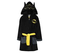 dc comics Accappatoio ufficiale Batman Kids | Accappatoio supereroe con cappuccio extra morbido per bambini | Vestaglia a maniche lunghe 3D Caratteristiche Accappatoio | Regali per ragazzi