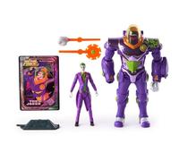 DC Comics, Action figure Metal Force The Joker, 15 cm con mini figura da 10 cm, blaster e armatura integrata, giocattoli per bambini dai 4 anni in su