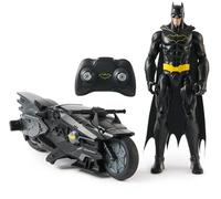 Spin Master DC Comics, Batcycle Stealth radiocomandato di Batman con Action Figure di Batman da 30 cm, Giocattoli dei Supereroi per Bambini e Bambine dai 4 Anni in su