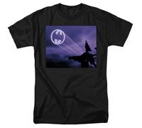 DC COMICS - BATMAN 1989 - BAT SIGNAL - T-Shirt Manica Corta Unisex Adulto - Nera