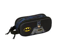BATMAN - Astuccio doppio 3D, astuccio per bambini, ideale per bambini in età scolastica, comodo e versatile, qualità e resistenza, 21 x 6 x 8 cm