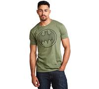 DC Comics Batman 3D T-Shirt, Green (Military Green Military), Large Men's