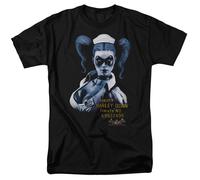 DC COMICS - BATMAN ARKHAM ASYLUM - HARLEY QUINN - T-Shirt Unisex Adulto - Nera