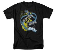 DC Comics Batman Bat Effects T-Shirt Uomo Manica Corta Cotone Nero Girocollo