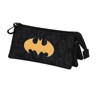 DC Comics Batman Batstyle-Astuccio Triplo ECO, Nero, 23 x 11 cm