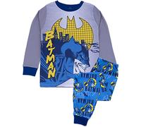 DC Comics Batman Blu Boys Pigiama Set | Carattere Superiore e Inferiore | Abbigliamento da casa Accogliente | Regalo Perfetto per i Fan di Batman | Abbigliamento da Notte per i Sogni dei Supereroi
