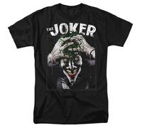 DC Comics - Batman - Crazed Joker - Adulto Unisex T-Shirt - Nero