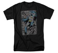 DC Comics Batman Detective #487 Maglietta Uomo T-Shirt Nera Distress