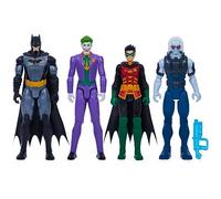 DC Comics, Batman e Robin vs. Joker e Mr. Freeze, action figure da 30,5 cm, giocattoli per bambini per ragazzi e ragazze dai 3 anni in su