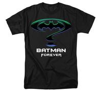 DC Comics - Batman Forever - Logo Con Titolo - Maglietta Unisex Adulto - Nera