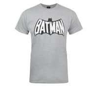 DC Comics Batman Grigio Retro Logo T-shirt a maniche corte Uomini