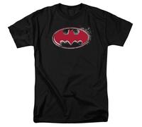 DC Comics - Batman - Hardcore Noir Bat Logo - T-Shirt Unisex Adulto - Nero