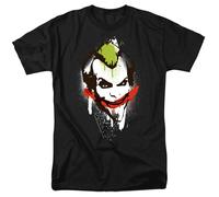 DC Comics - Batman - Joker Big Viso - Adulto Unisex T-Shirt - Nero