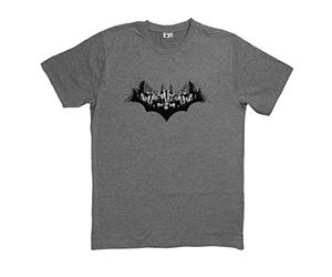 DC Comics Batman - Maglietta da uomo Gotham City, a maniche corte, scollo rotondo, colore: grigio, grigio., L