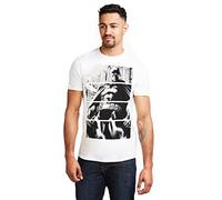 DC Comics Men's Batman Panels T Shirt, White, XXL UK