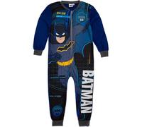 DC COMICS Batman Ragazzi Tuta Intera Nera | Pigiama Fleece Da Supereroe