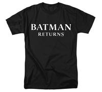 DC COMICS - BATMAN RETURNS - LOGO - T-Shirt A Maniche Corte Unisex Adulto - Nera