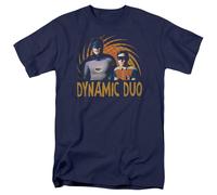 DC Comics Batman & Robin Classic TV Dynamic Maglia Uomo Navy Manica Corta