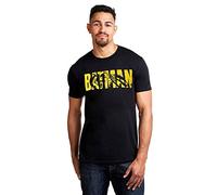 DC Comics Men's Batman Text T Shirt, Black (Black Blk), L UK