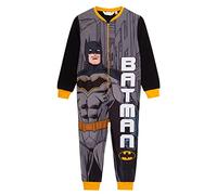 DC Comics Batman Tutina per ragazzi in pile All in One Pigiama per bambini con cerniera Loungewear