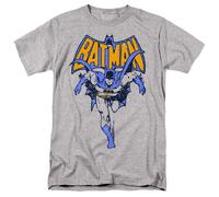 DC Comics Batman Vintage Run T-Shirt Uomo Maniche Corte Cotone Athletic Heather
