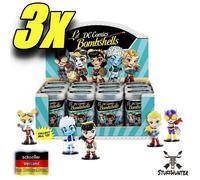 DC Comics Bombshells Serie 2 - Figure Mistero Lattina Plastica 10cm [3 Pezzo ]