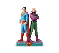Dc Comics by Jim Shore Superman e Lex Luthor Statuetta, Resina, Altezza 22.5 cm