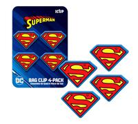 DC Comics Classico Superman Logo Clip Per Borsa 4 Pezzi