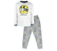 dc comics Completo Pigiama per Ragazzi di età 3-10 | Batman Pigiama a Maniche Lunghe | 100% Cotone Costume Supereroe | Articolo Ufficiale | Regalo per i Ragazzi - 4-5 Anni