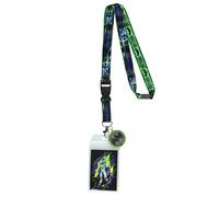 DC Comics - Cordino porta badge con logo di Batman Futuristic Tech Breakaway con ciondolo in gomma da 3,8 cm