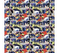 DC Comics Fabrics - Tessuto a strisce di fumetti di Batman - VISF241 - al metro - di Visage - 100% cotone, larghezza 110 cm, ideale per artigianato, trapuntatura, cucito