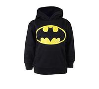 DC COMICS Felpa Cappuccio Batman Logo Nero 7-8 Anni (128/130 cm-L)