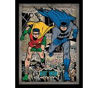 DC Comics FP11321P-PL - Stampa incorniciata "Comic Montage" di Batman, 30 x 40 cm