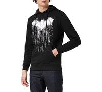 DC Comics Felpa con Cappuccio Batman Paint da Uomo, Nera (Black Blk), XXL
