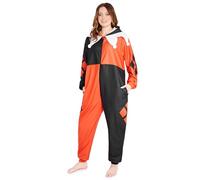 DC Comics Harley Quinn Pile Pigiama Intero Donna con Cappuccio - Regalo Donna (Rosso/Nero, S)