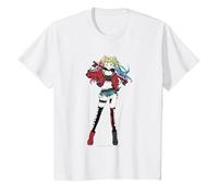 DC Comics Harley Quinn Standing Pose Camiseta Maglietta, Bambini, Bianco, 2 Anni