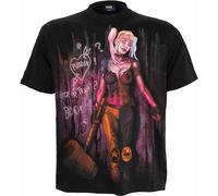Dc Comics: Harley Quinn - Trick Or Treat - Front Print Black (T-Shirt Unisex Tg.