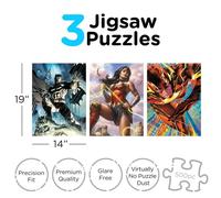 Dc Comics Heroes 500 Pezzi Puzzle Set (3) Puzzle Aquarius Ent