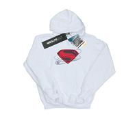 DC Comics Justice League Felpa con Cappuccio Superman Logo Uomo (BI12570)