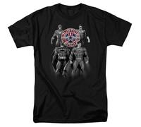 DC Comics Justice League Shades Of Gray T-Shirt Uomo Manica Corta Cotone Nero