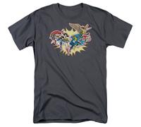 DC Comics - Justice League - Ti Prego - T-Shirt Adulto Unisex - Grigio