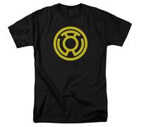 DC Comics - Lantern Verde - Emblema Giallo - T-Shirt Unisex Adulto - Nera