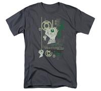 DC Comics - Lanterna Verde - Forza Core - T-Shirt Unisex Adulto - Grigio