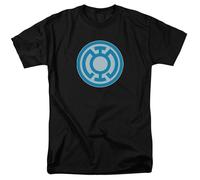 DC Comics - Lanterna Verde - Simbolo Blu - T-Shirt Unisex Da Adulto - Nera