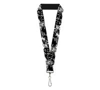 DC Comics Lanyard, Batman The Dark Knight and Joker Smiling Close Up Black, Elas